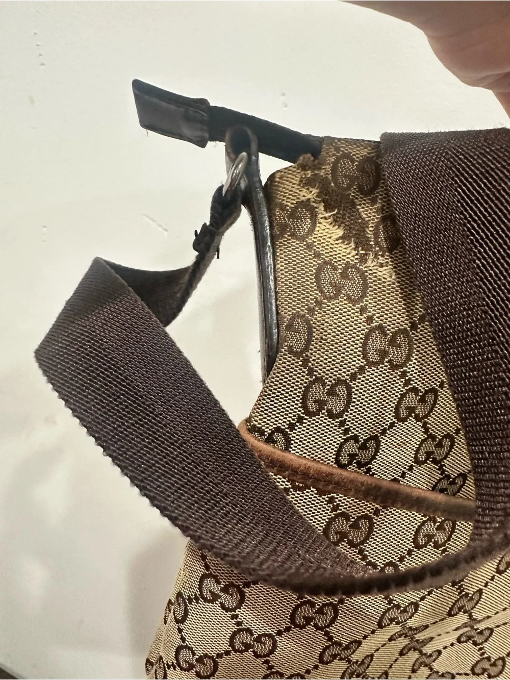 AUTHENTIC Gucci Brown Monogram Canvas Crossbody Bag